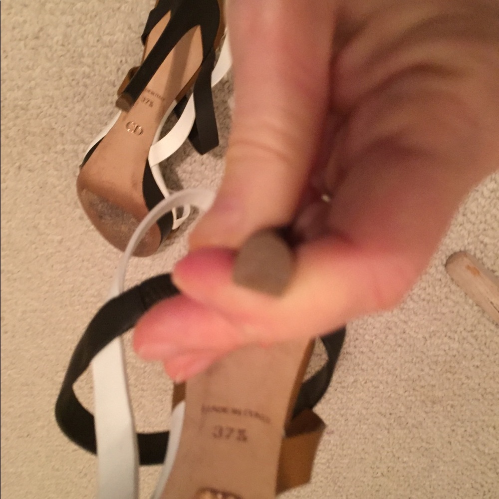 Christian Dior color block leather slingback 37.5 - Picture 13 of 16
